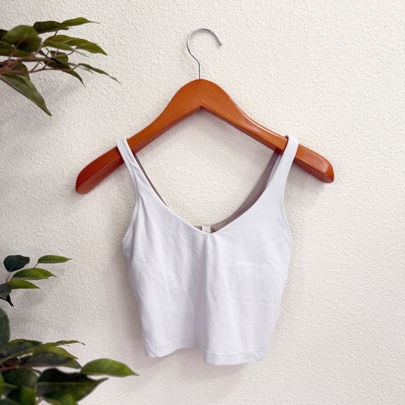 Lululemon Athletica White Align Ready & Go Sport Tank Top Women’s Size 4 - Picture 2 of 9